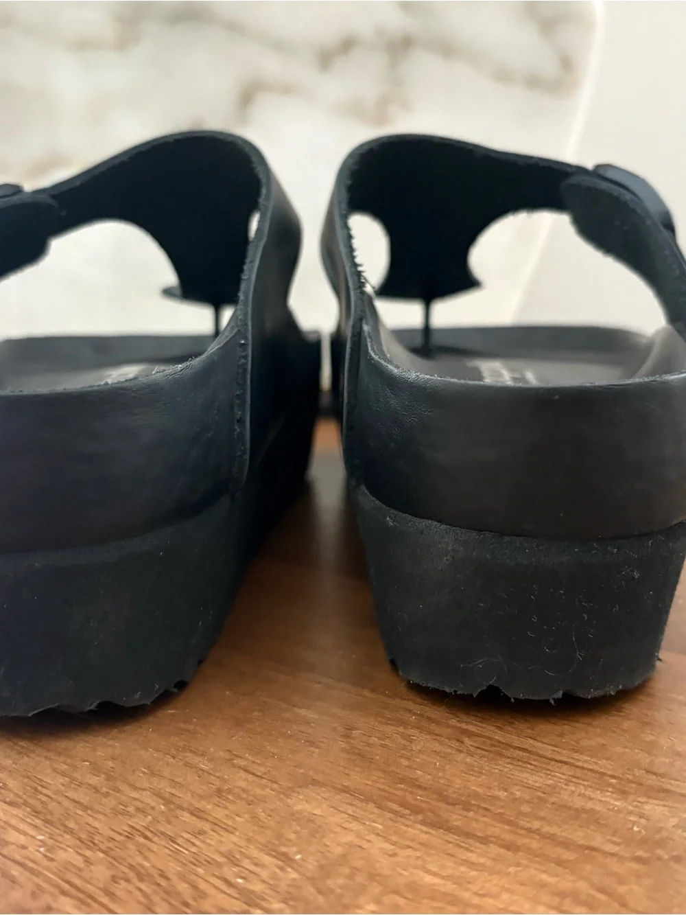 Birkenstock Black Gizeh Pappillio Platform Sandal W 7 NWOT